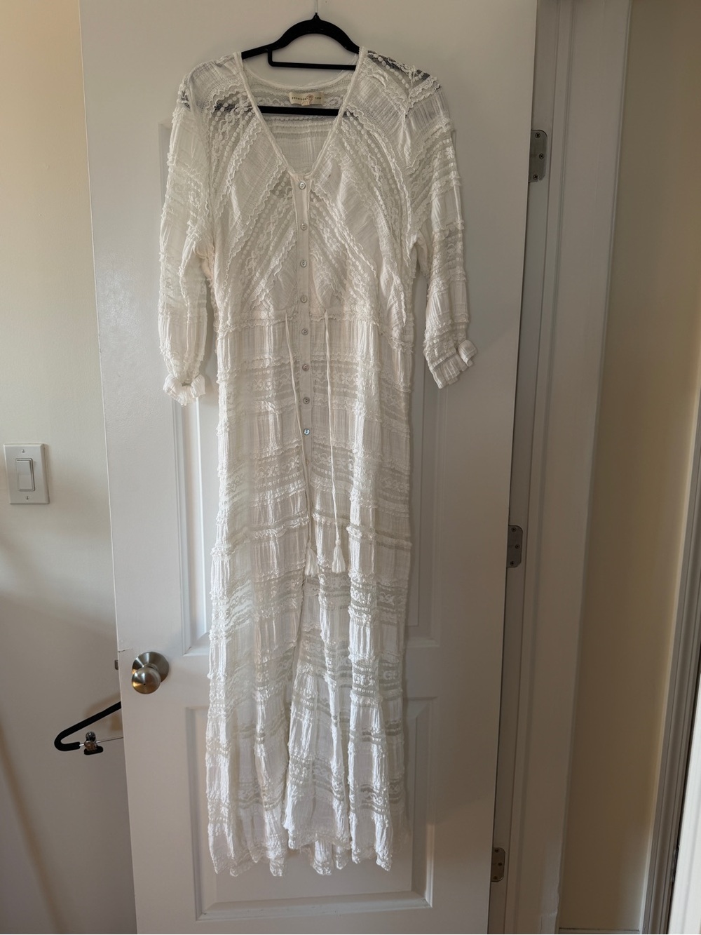 Penelope Rose White Maxi Dress with V-Neck Tall friendly